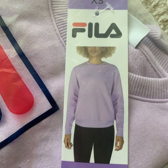 Fila French Terry Long Sleeve Crew Neck Sweatshirt Pullover Shirt - Picture 4 of 9